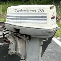 25 Hp Johnson  With Controls Will Run