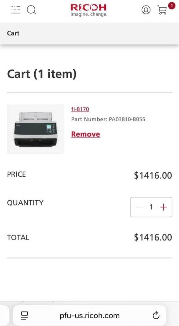 Ricoh image scanner fi-8170