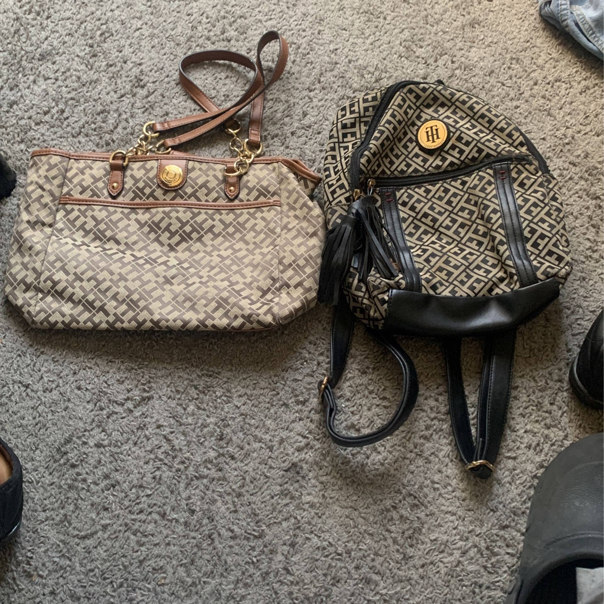 Tommy Hilfger Back Pack And Purse