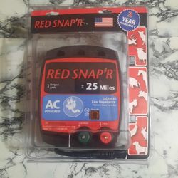 Red Snap'r Ac Powered Electronic Fence Electric Controller Up To 25miles  Eac25m-rs 115v1j-7