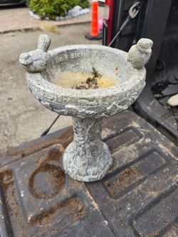 "His Eye On The Sparrow" Small Birdbath