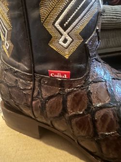 El Corral By Larios "Bulldog" Pescado Fish Skin Western Boots