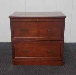 2 Drawer Wood File Cabinet