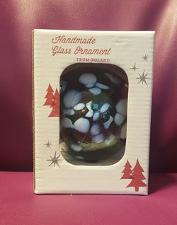 Zorza Handmade Glass Ornament From Poland with original packaging - like new - no blemishes- no cracks