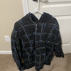 Volcom Full Zip Sherpa Lined Hoodie Size XL