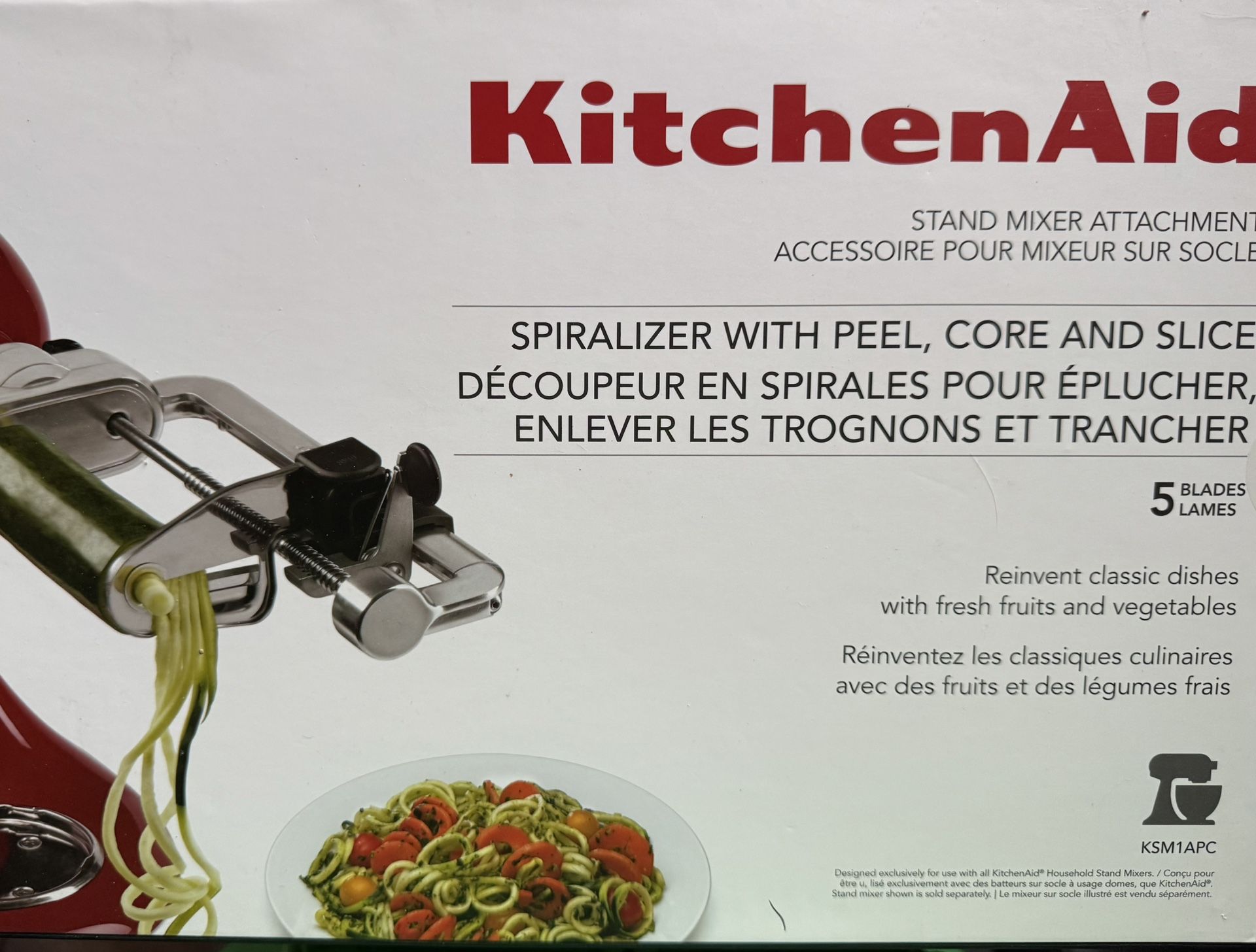 Kitchen Aid Spiralizer, Corer, Peeler