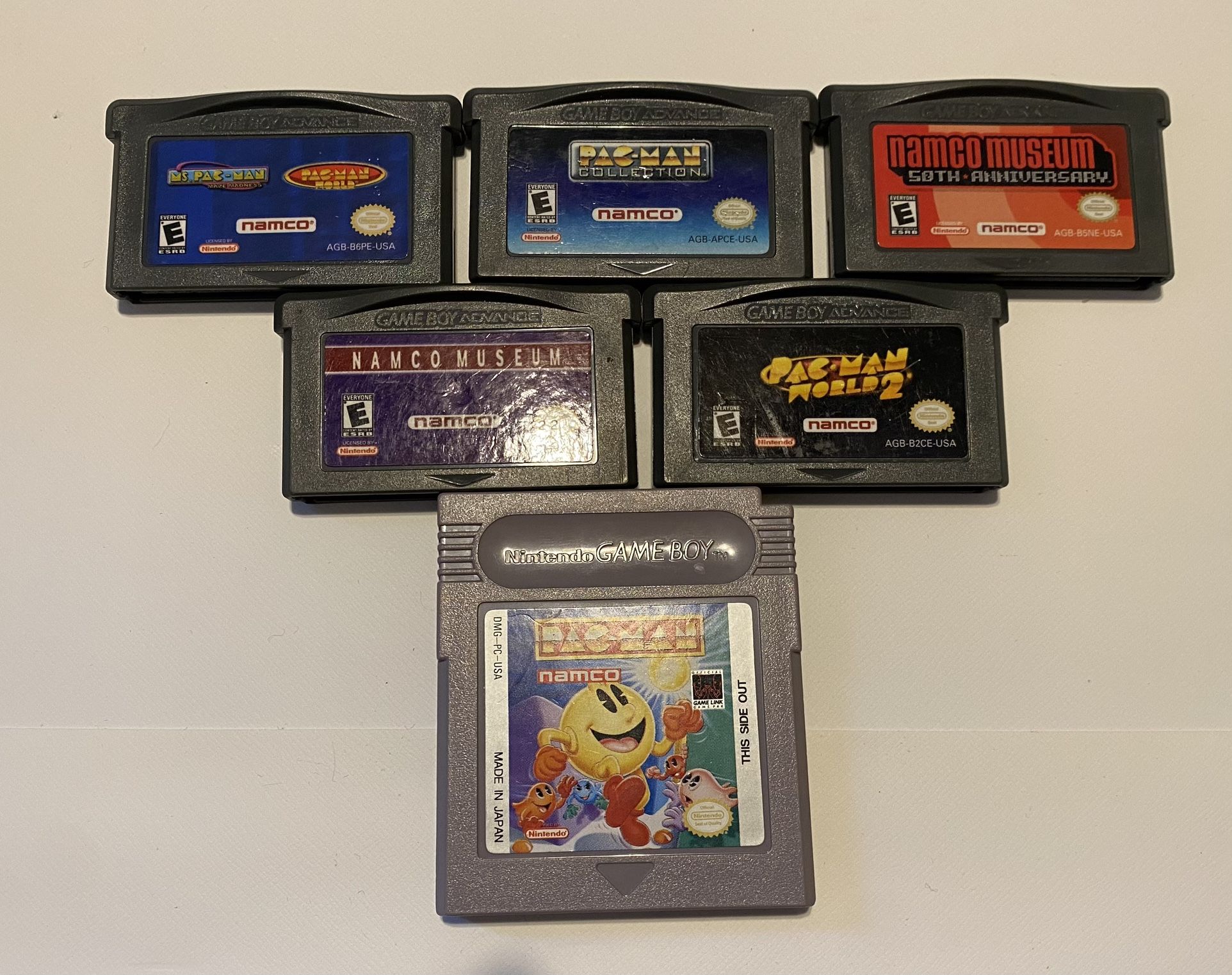 Set of 5 Namco / Pac-Man games for GB & GBA