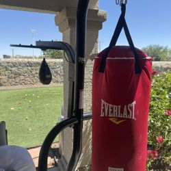 MMA Speed Bag And Punching Bag Combo W Stand