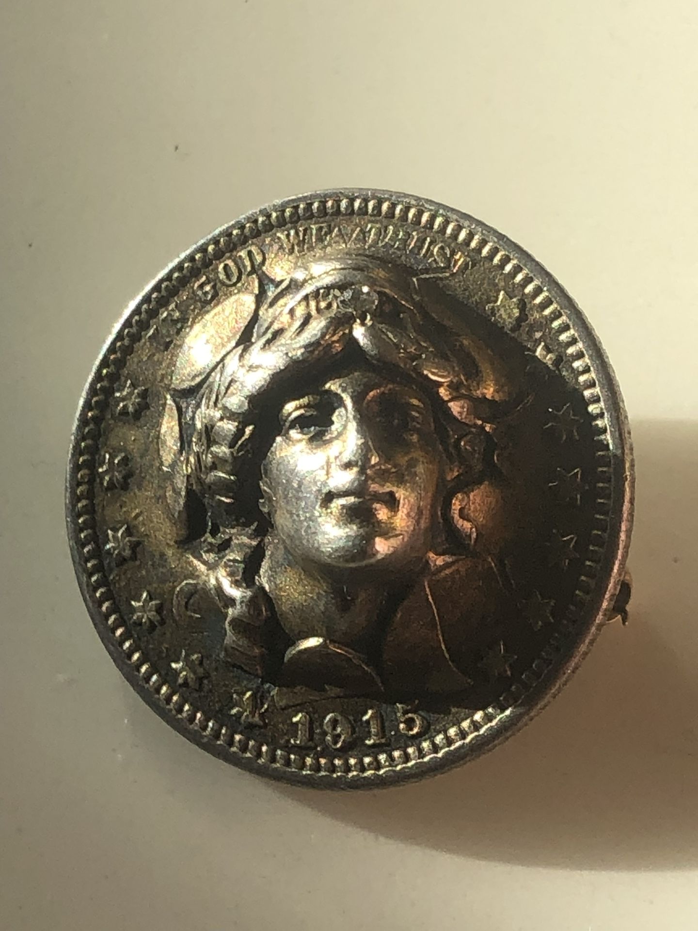1915 Barber Quarter 3d Pin