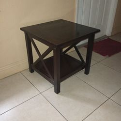 Two Mahogany End Tables 
