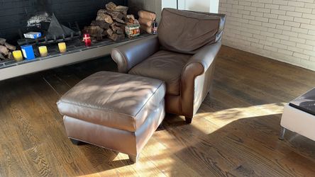 Leather Sofr And Ottoman Original $800 For $100