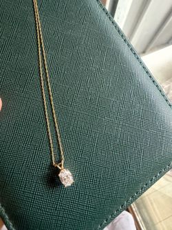 1 ct lab grown diamond necklace 14k gold