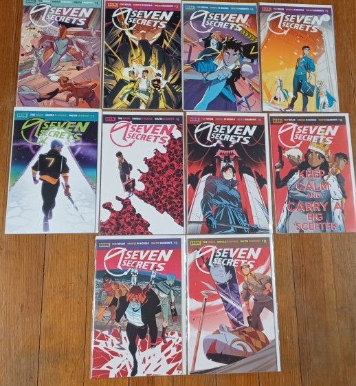 Seven Secrets 10 Comic Book Lot Number 2 3 8 Taylor Di Nicuolo Art Boom Studio