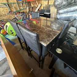 High Top Table  Including Chairs 