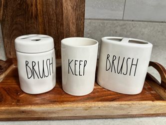 Rae Dunn Bathroom Ceramic Set of 3