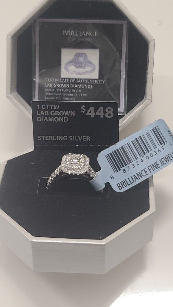 Sterling Silver 1CTTW Diamond Ring (New)