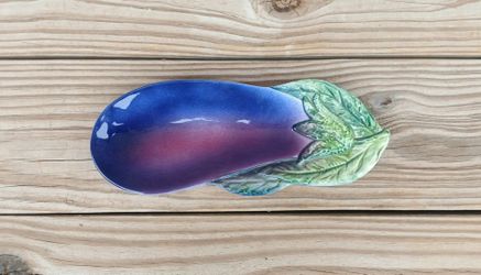 Vintage Ceramiche Leonardo Ceramic Eggplant Decor Dish