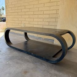 Dark green Anthropologie coffee table