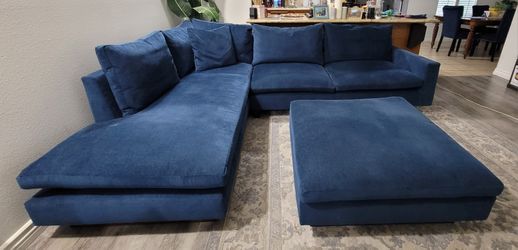 West Elm Ink Blue Sectional Sofa