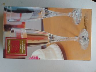Crystal clear glass set of 2 Tooling Flutes 6oz