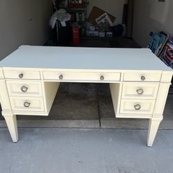 Vintage Cream Solid Wood Desk