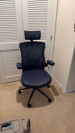 Navy Blue Ergonomic Mesh Office Chair
