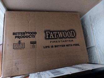 NEW SEALED 25 lb Box BetterWood Products All-Natural Fatwood Firestarter