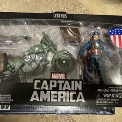 Hasbro Marvel Legends Captain America & Motorcycle Action Figure