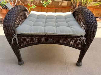 Better Homes & Garden Wicker Ottoman 18” H x 28” W x 20” L