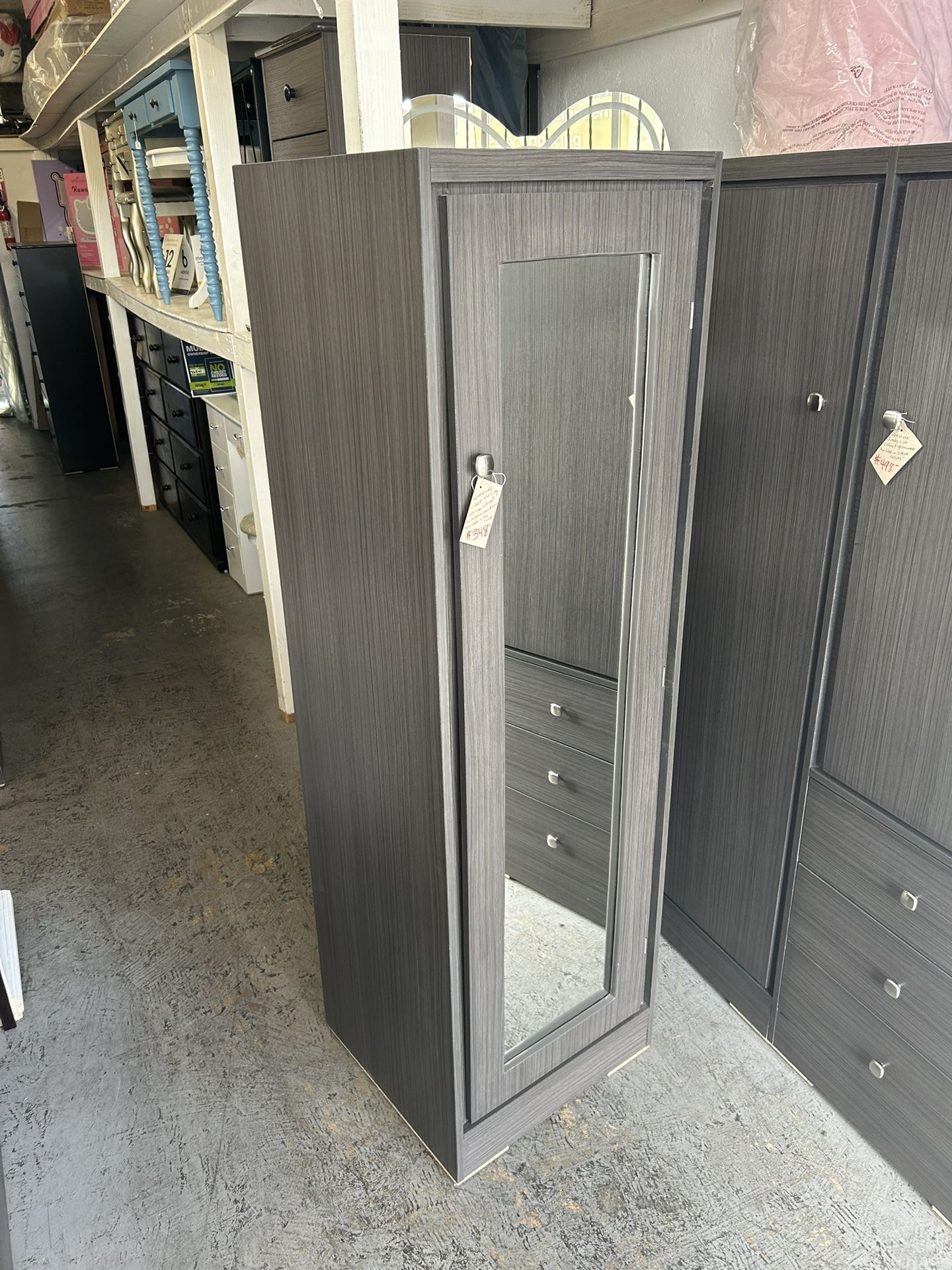 Storage Closet W/ Mirror Different Colors To Choose