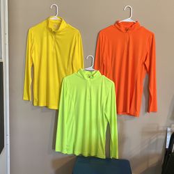 3 Brand New Neon Stretch Exercise Tops