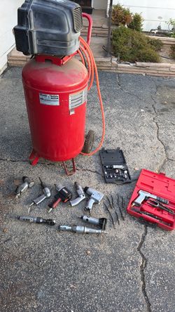Air compressor and air tools $275