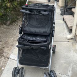 Double Layer Dog Strollers for 2 Small Dogs