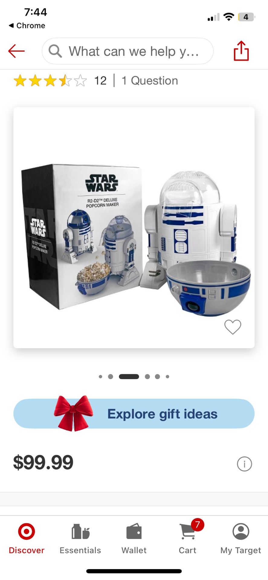 Star Wars R2D2 Popcorn Machine
