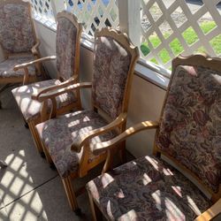 4 Church Antique Chairs For Sale