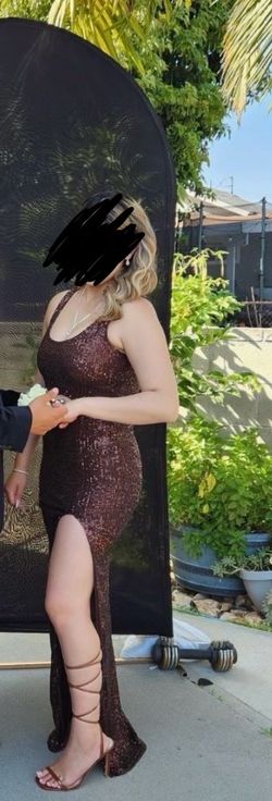 BROWN PROM DRESS