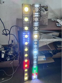 Stage Wash Light Bar: 96LED RGB Strips Surrounded in 12LED Warm Beam & 156 White Strobe - Aluminum Alloy Fast Cooling - DMX Sound Activated - Ideal fo