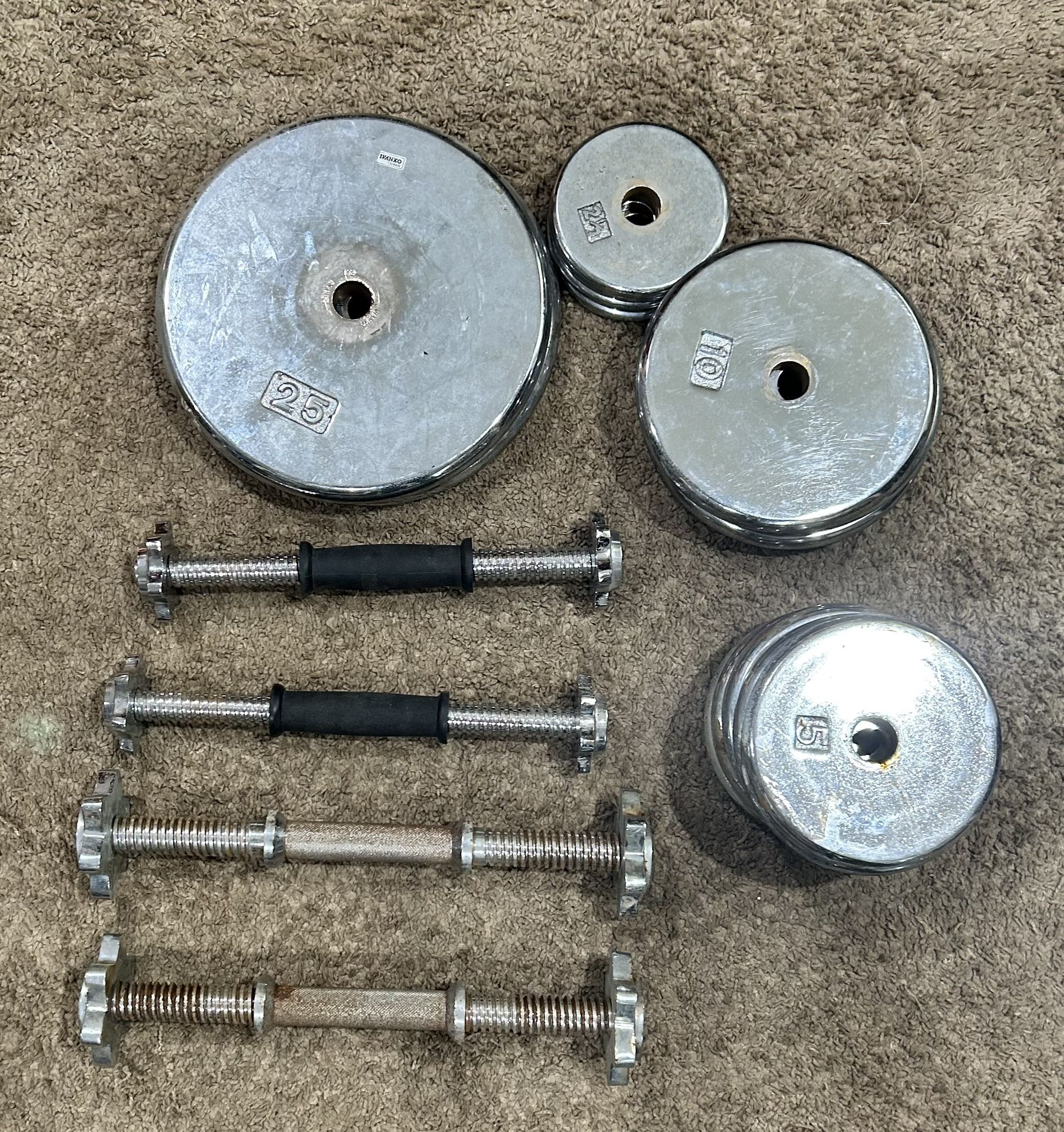 Adjustable Dumbbells With 140 Lbs In Weights