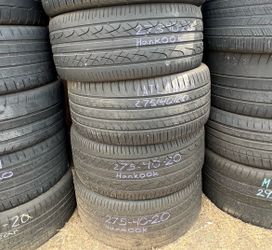 3x used tire 275/40/20 Hankook