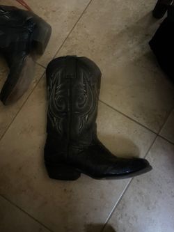 Leather and snake skin boots from Mexico