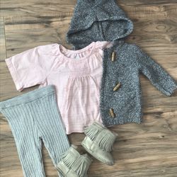 Baby Girl Sweater Set + Ugg Boots