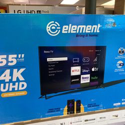 ELEMENT 55” 4K ROKU TV 