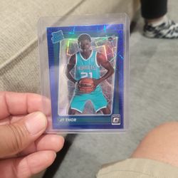 Jt Thor Rated Rookie Optic Donruss Blue Velocity Prizm Basketball Card