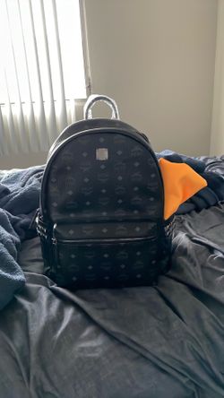 Black mcm backpack