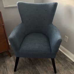 Blue Wingback Chairs (2)