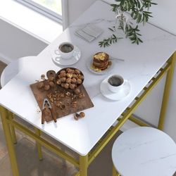 Counter Height Table With Two Stools