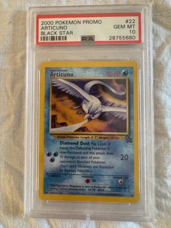 POKEMON CARD - ARTICUNO - (2000) - BLACK STAR PROMO - # 22 - PSA GEM MINT 10