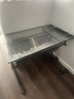 glass desk
