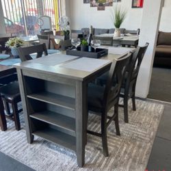 Counter height dining table set
