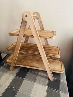 Wood Shelf decor! 3 tier! Brand new!